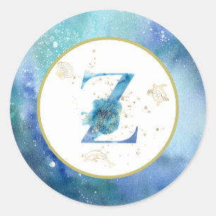 *~* LETTER Z - Aufkleber für Nautical Beach Envelo