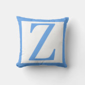 Letter Z Baby Blue Border Kissen (Vorderseite)
