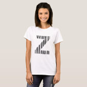 LETTER Z BAR CODE Erstes erstes Barcode-Muster T-Shirt (Vorne ganz)