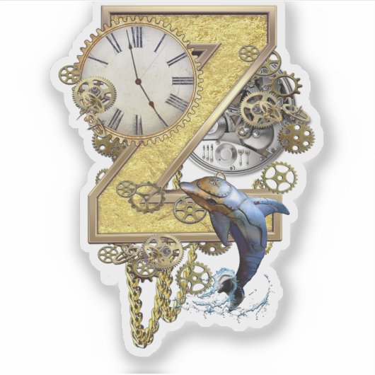 Letter Z Birthday Anpassungsaufkleber Aufkleber (Vorderseite)