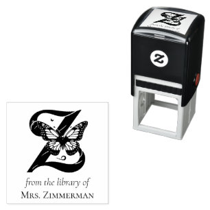 Letter Z Butterfly Monogramm aus der Bibliothek Permastempel