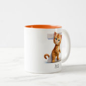 Letter Z Cat Alphabet Monogram Coffee Tasse (VorderseiteRechts)