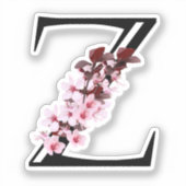 Letter Z, Cherry Blossom Aufkleber (Vorderseite)