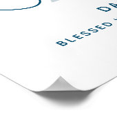 Letter Z elda Name bedeutet blauer, grau Text benu Poster (Ecke)