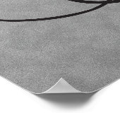 Letter Z, Gothic Monogram Black Poster (Ecke)