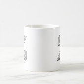 Letter Z Gray Monogram Modern Name Kaffeetasse (Mittel)