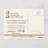 Letter Z Happy Birthday Cupcake Business Postkarte (Rückseite)