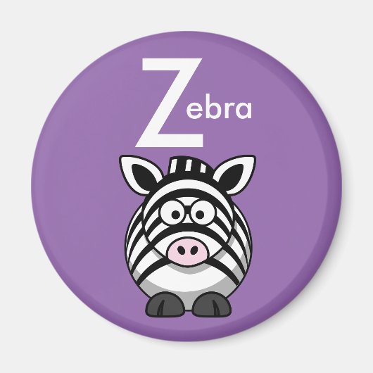 "Letter Z" ist für Zebra Children's Alphabet Magne Magnet (Vorne)