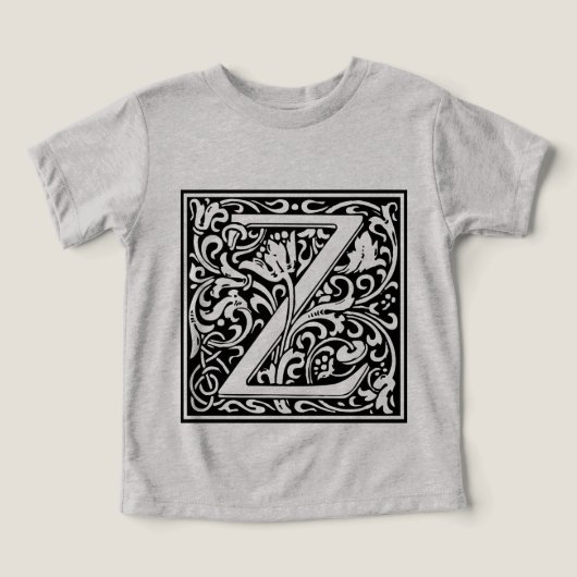 Letter Z Medieval Monogram Art Nouveau (Design Vorderseite)