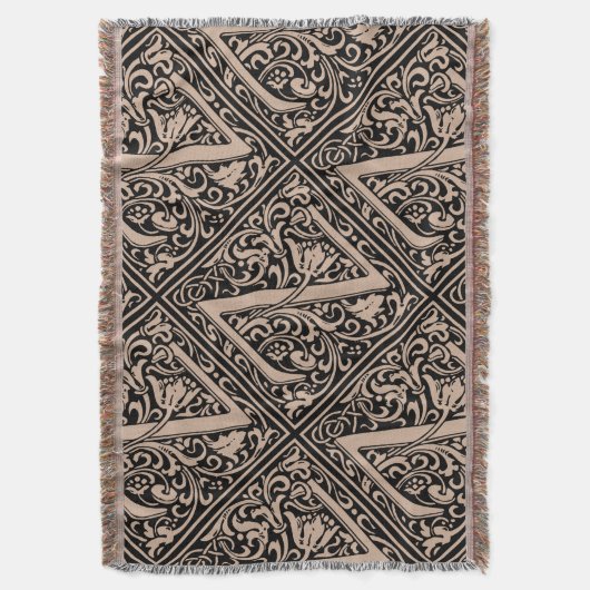 Letter Z Medieval Monogram Art Nouveau Decke (Vorderseite Vertikal)