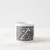 Letter Z Medieval Monogram Art Nouveau Espressotasse (Vorderseite)