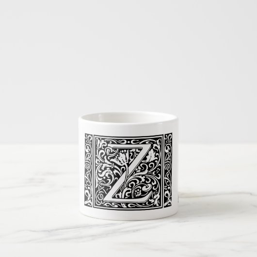 Letter Z Medieval Monogram Art Nouveau Espressotasse (Vorderseite)