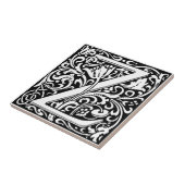 Letter Z Medieval Monogram Art Nouveau Fliese (Seite)