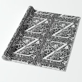 Letter Z Medieval Monogram Art Nouveau Geschenkpapier (Ungerollt)