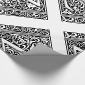 Letter Z Medieval Monogram Art Nouveau Geschenkpapier (Ecke)