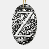 Letter Z Medieval Monogram Art Nouveau Keramik Ornament (Links)