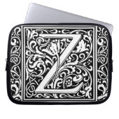 Letter Z Medieval Monogram Art Nouveau Laptopschutzhülle (Vorderseite)