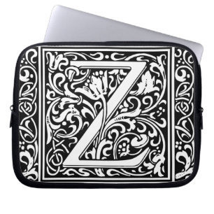 Letter Z Medieval Monogram Art Nouveau Laptopschutzhülle