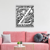 Letter Z Medieval Monogram Art Nouveau Leinwanddruck (Insitu (Wohnzimmer))