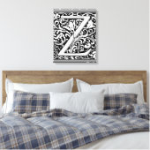 Letter Z Medieval Monogram Art Nouveau Leinwanddruck (Insitu (Schlafzimmer))