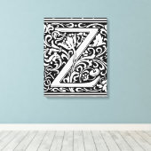 Letter Z Medieval Monogram Art Nouveau Leinwanddruck (Insitu (Holzboden))