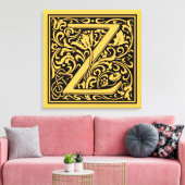 Letter Z Medieval Monogram Art Nouveau Leinwanddruck (Insitu (Wohnzimmer))