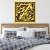 Letter Z Medieval Monogram Art Nouveau Leinwanddruck (Insitu (Schlafzimmer))