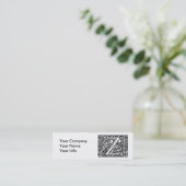 Letter Z Medieval Monogram Art Nouveau Mini Visitenkarte (Stehend Vorderseite)