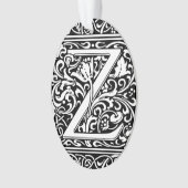 Letter Z Medieval Monogram Art Nouveau Ornament (Vorderseite)