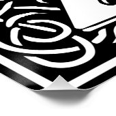 Letter Z Medieval Monogram Art Nouveau Poster (Ecke)