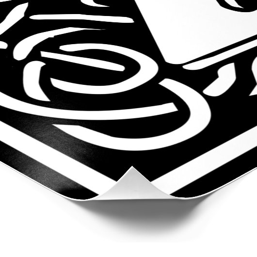 Letter Z Medieval Monogram Art Nouveau Poster (Ecke)