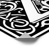 Letter Z Medieval Monogram Art Nouveau Poster (Ecke)