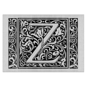 Letter Z Medieval Monogram Art Nouveau Schneidebrett