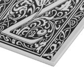 Letter Z Medieval Monogram Art Nouveau Schneidebrett (Ecke)