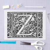 Letter Z Medieval Monogram Art Nouveau Seidenpapier (Handwerk)