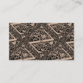 Letter Z Medieval Monogram Art Nouveau Visitenkarte (Rückseite)