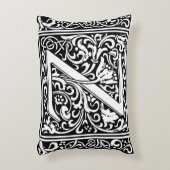 Letter Z Medieval Monogram Art Nouveau Zierkissen (Vorderseite(Vertikal))