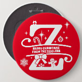 Letter Z Monogram Anfangsname Familienname Gruß Button (Vorne & Hinten)