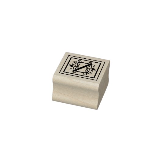 Letter Z Monogram Gummistempel (Stempel)
