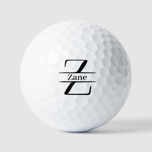 Letter Z Monogram Individuelle Name Golfball (Vorderseite)