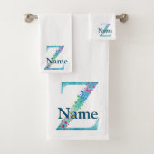 Letter Z Monogram Initial Bath Gift Set (Insitu)