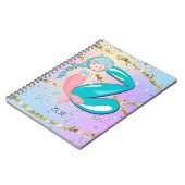 Letter Z Monogram Niedliches Mermaid-Kinderzimmer Notizblock (Linke Seite)