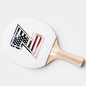 Letter Z Monogram Patriotic Tischtennis Schläger (Seitenansicht)