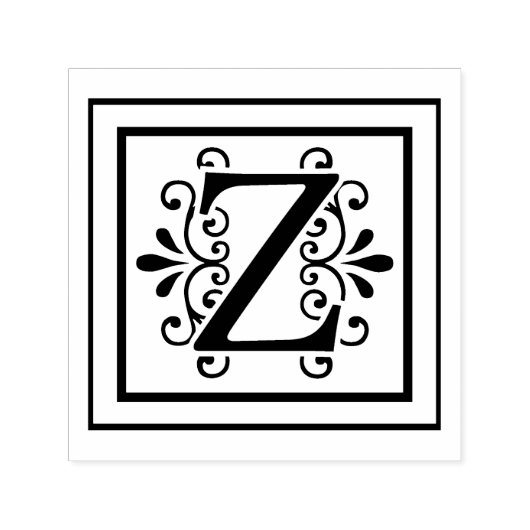 Letter Z Monogram Permastempel (Design)