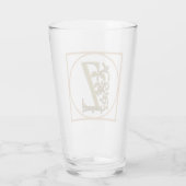 LETTER Z MONOGRAM Schöne Hochzeit Neues Zuhause-Ge Glas (Rückseite)