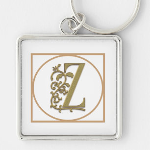 LETTER Z MONOGRAM Schöne Hochzeit Neues Zuhause-Ge Schlüsselanhänger