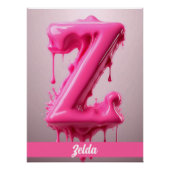 Letter Z, Monogram Z - Customizable Name Poster  (Vorderseite)