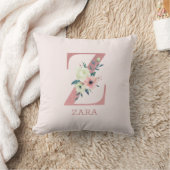 Letter Z Pink Kinderzimmer Kissen (Decke)