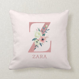 Letter Z Pink Kinderzimmer Kissen