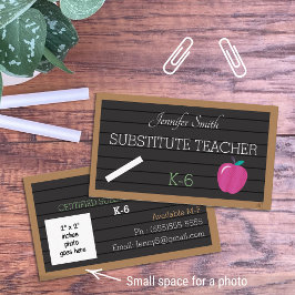 Letterboard Sub Teacher Small Foto Business Cards Visitenkarte